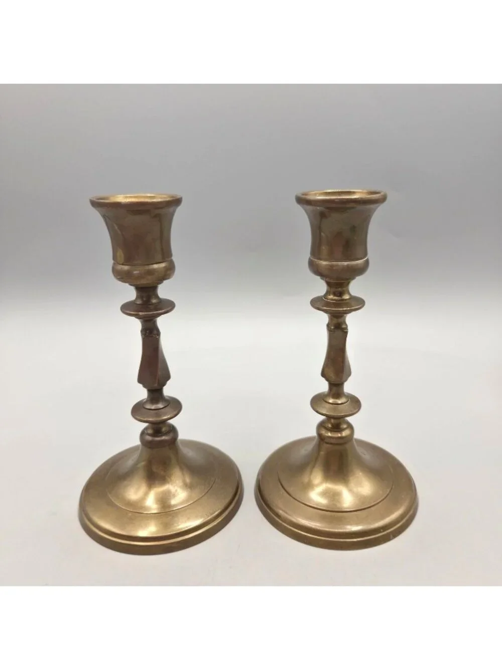 Vintage Brass Twist Candlesticks Taper Candle Holders 5.75 Inch Tall Set Of 2